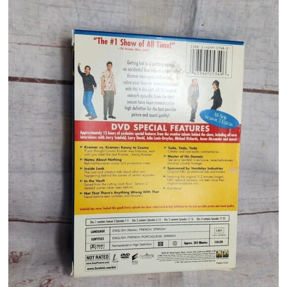 Seinfeld Season 3 DVD Classic Sitcom 13 Hours of Exclusive Special Features - Picture 2 of 7